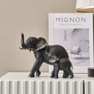 Ebony Elephant Sculpture (Small)
